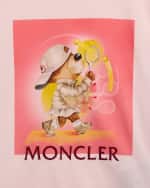 Image 8 of 8: Moncler Girl's Bear Playing Tennis T-Shirt, Size 8-14
