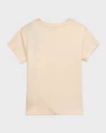 Image 5 of 5: Moncler Girl's Embroidered Logo Short-Sleeve T-Shirt, Size 8-14