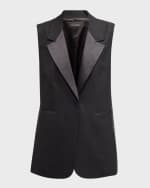 Image 2 of 6: Kobi Halperin Helena Mixed Media Snap-Front Vest