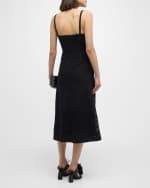 Image 3 of 4: Kobi Halperin Willow Floral Lace Sweetheart Midi Dress