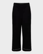 Image 1 of 6: Kobi Halperin Anisa Cropped Flare-Leg Floral Lace Pants