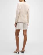 Image 3 of 6: Kobi Halperin Jilly Beaded Ruffle-Trim Tweed Jacket