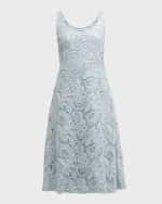 Image 1 of 6: Kobi Halperin Jacqueline Sleeveless Floral Lace Midi Dress