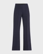 Image 1 of 2: Kobi Halperin Lucy Pintuck Flare-Leg Pants
