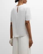 Image 4 of 6: Kobi Halperin Nadia Crewneck Rhinestone Blouse