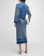 Image 3 of 7: SIMKHAI Baylin Cropped Denim Knit Jacket