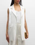 Image 1 of 6: Kobi Halperin June Open-Front Satin Vest