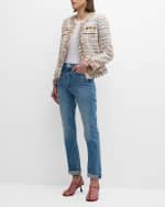 Image 5 of 6: Kobi Halperin Devyn Fringe-Trim Tweed Jacket