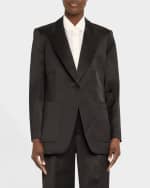 Image 3 of 3: Kobi Halperin Francesca Single-Button Satin Jacket