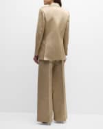 Image 5 of 6: Kobi Halperin Francesca Single-Button Satin Jacket