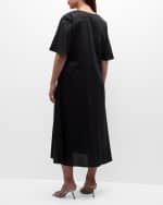 Image 3 of 6: Harshman Plus Size Fiorella Tie-Front Midi Dress