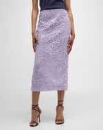Image 1 of 6: Carolina Herrera Lace Midi Skirt
