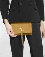 Image 3 of 6: Saint Laurent Kate Tassel YSL Satin Wallet on Chain