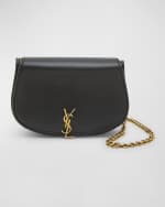 Image 1 of 4: Saint Laurent Mini YSL Wallet On Chain in Smooth Leather
