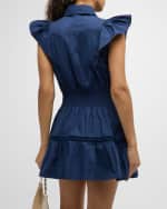 Image 4 of 6: Ramy Brook Marceline Belted Button-Front Mini Dress