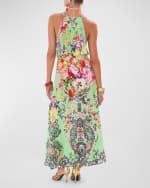 Image 3 of 5: Camilla Porcelain Dream Twist-Front Maxi Dress