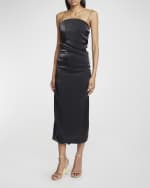 Image 1 of 3: Jacquemus La Robe Carino Satin Midi Dress