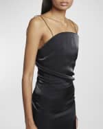 Image 3 of 3: Jacquemus La Robe Carino Satin Midi Dress