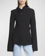 Image 3 of 6: Jacquemus Pablo Asymmetric Collared Shirt