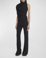 Image 5 of 6: Jacquemus Apollo Pintuck Flare Pants