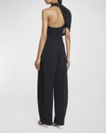 Image 4 of 6: Jacquemus Le Pantalon Ovalo Pleated Wide-Leg Trousers