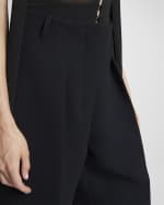 Image 6 of 6: Jacquemus Ovalo High-Rise Pleated Straight-Leg Bermuda Shorts