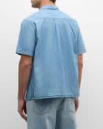 Image 3 of 6: FRAME Men's Chambray Camp Shirt