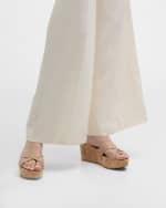 Image 2 of 6: Stuart Weitzman Carmen Crisscross Leather Slide Sandals