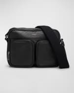 Image 1 of 6: Saint Laurent Men's New City Grained Leather Camera Bag