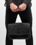 Image 3 of 6: Saint Laurent Men's Niki YSL Messenger Bag in Grained Leather