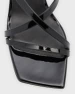Image 4 of 6: Stuart Weitzman Oasis Patent Crisscross Slingback Sandals