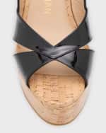 Image 4 of 6: Stuart Weitzman Carmen Patent Slingback Wedge Sandals