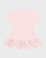 Image 2 of 3: Moncler Girl's Ruffle-Skirt Short-Sleeve T-Shirt Dress, SIze 6M-3