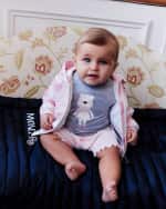 Image 3 of 4: Moncler Girl's Rib-Knit Cotton Pull-On Shorts, Size 12M-3