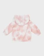 Image 2 of 4: Moncler Girl's Tie-Dye Print Hooded Blouson Jacket, Size 18M-3