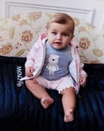 Image 3 of 4: Moncler Girl's Tie-Dye Print Hooded Blouson Jacket, Size 18M-3