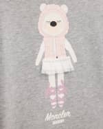 Image 2 of 4: Moncler Girl's Ballet Bear Graphic Short-Sleeve T-Shirt, Size 12M-3