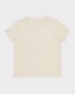 Image 2 of 5: Moncler Girl's Cord Appliqué Logo Short-Sleeve T-Shirt, Size 8-14
