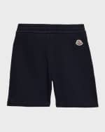 Image 2 of 3: Moncler Boy's Contrast Trim Sweat Shorts, Size 8-14