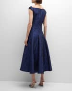 Image 3 of 6: Talbot Runhof Mikado Off-Shoulder Jacquard Gown