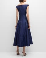 Image 4 of 6: Talbot Runhof Mikado Off-Shoulder Jacquard Gown