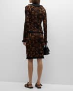 Image 3 of 6: Ganni 3D Floral Jacquard Skirt