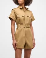 Image 5 of 6: FRAME Utility Short Jumpsuit