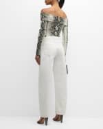 Image 3 of 6: FRAME Barrel-Leg Crisscross Zip Jeans