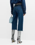 Image 4 of 6: FRAME High-Rise Easy Capri Jeans