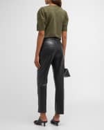 Image 4 of 6: FRAME Draped Femme Short-Sleeve Tee