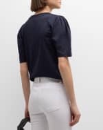 Image 4 of 6: FRAME Draped Femme Short-Sleeve Tee