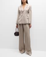 Image 5 of 6: FRAME Pleated Mid-Rise Trousers