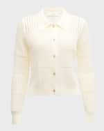 Image 1 of 6: FRAME Shrunken Crochet Cardigan