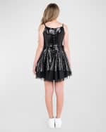 Image 2 of 5: Zoe Girl's Nancy Sequin Ballet Tulle A-Line Dress, Size 7-16
